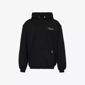 REPRESENT Owners Club Script kangaroo-pocket relaxed-fit cotton-jersey hoody