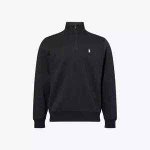 POLO RALPH LAUREN Embroidered-Logo Long-Sleeve Cotton-Jersey Sweatshirt