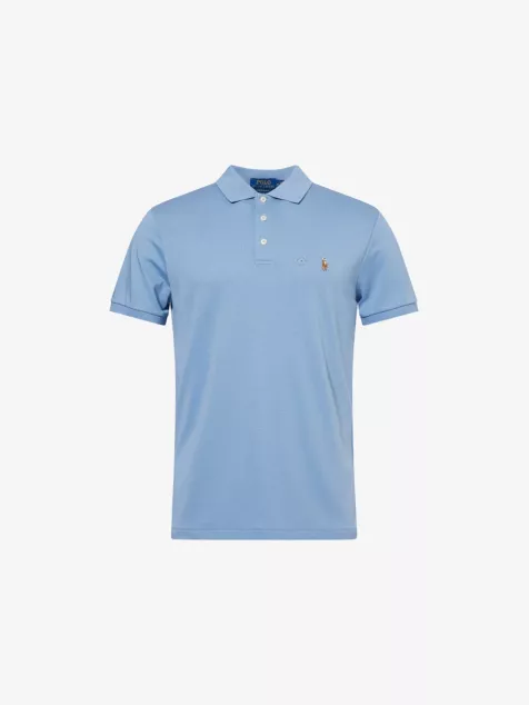 POLO RALPH LAUREN Brand-Embroidery Short-Sleeves Cotton-Jersey Polo Shirt