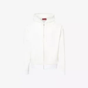 GUCCI Logo-Embossed Zipped Woven Hoody