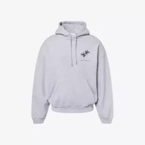 MKI MIYUKI-ZOKU Ink Flower-Print Cotton Hoody