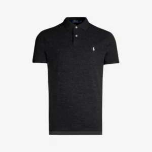 POLO RALPH LAUREN Short-sleeved logo-embroidered custom-fit cotton-piqué polo shirt