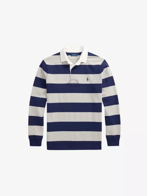 POLO RALPH LAUREN The Iconic Striped Cotton-Jersey Rugby Shirt