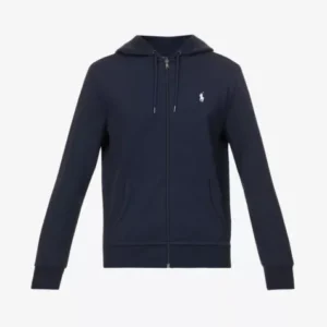 POLO RALPH LAUREN Long-sleeved double-knit relaxed-fit jersey hoody