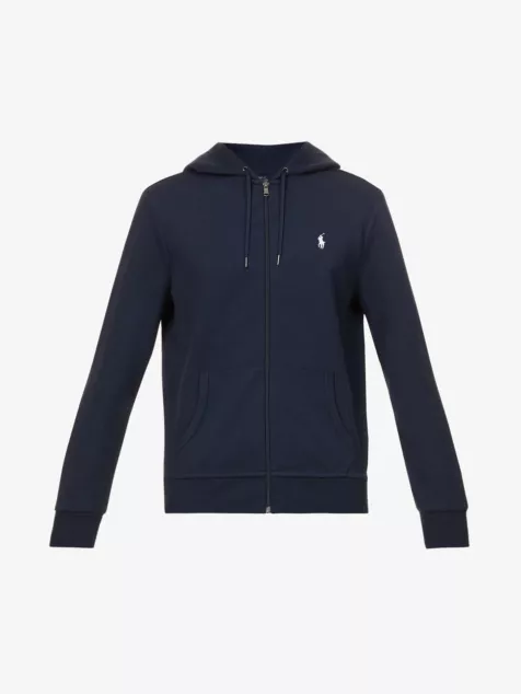 POLO RALPH LAUREN Long-sleeved double-knit relaxed-fit jersey hoody