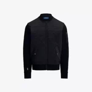 POLO RALPH LAUREN Padded Logo-Embroidered Mixed-Material Jacket