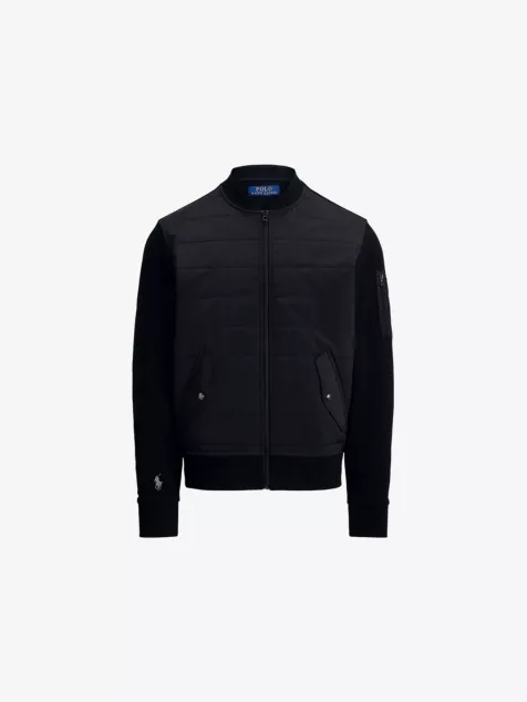 POLO RALPH LAUREN Padded Logo-Embroidered Mixed-Material Jacket