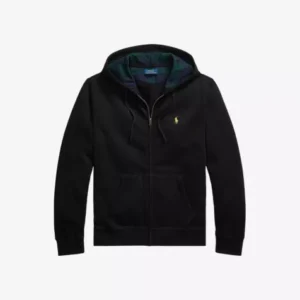 POLO RALPH LAUREN Zipped Logo-Embroidered Cotton-Blend Hoody