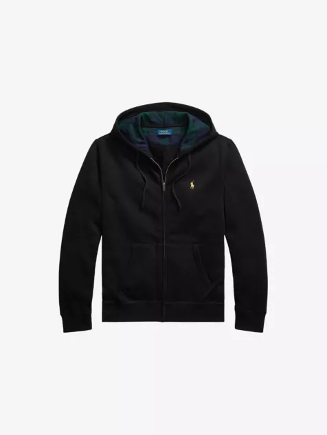 POLO RALPH LAUREN Zipped Logo-Embroidered Cotton-Blend Hoody