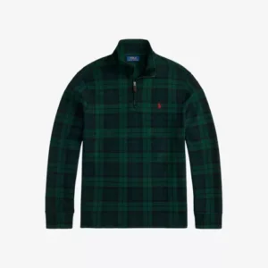 POLO RALPH LAUREN Tartan Half-Zip Cotton Sweatshirt