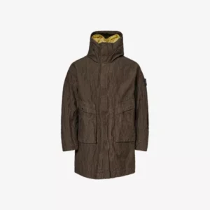 STONE ISLAND Hooded Corduroy Coated Cotton-Blend Parka