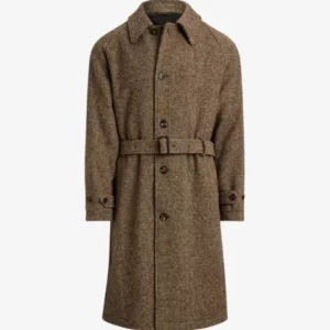 POLO RALPH LAUREN Herringbone Belted-Waist Wool Coat